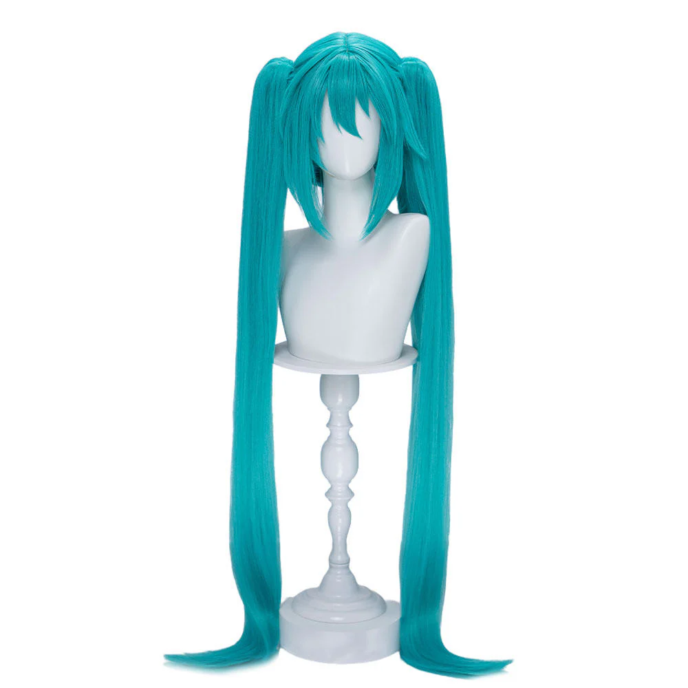 【Partially Ready For Ship】【Holographic Shimmer Fiber】【Pre Crimped】【100 CM】DokiDoki Cosplay Wig Long Straight Green Blue Hair Twin Tails - Image 11