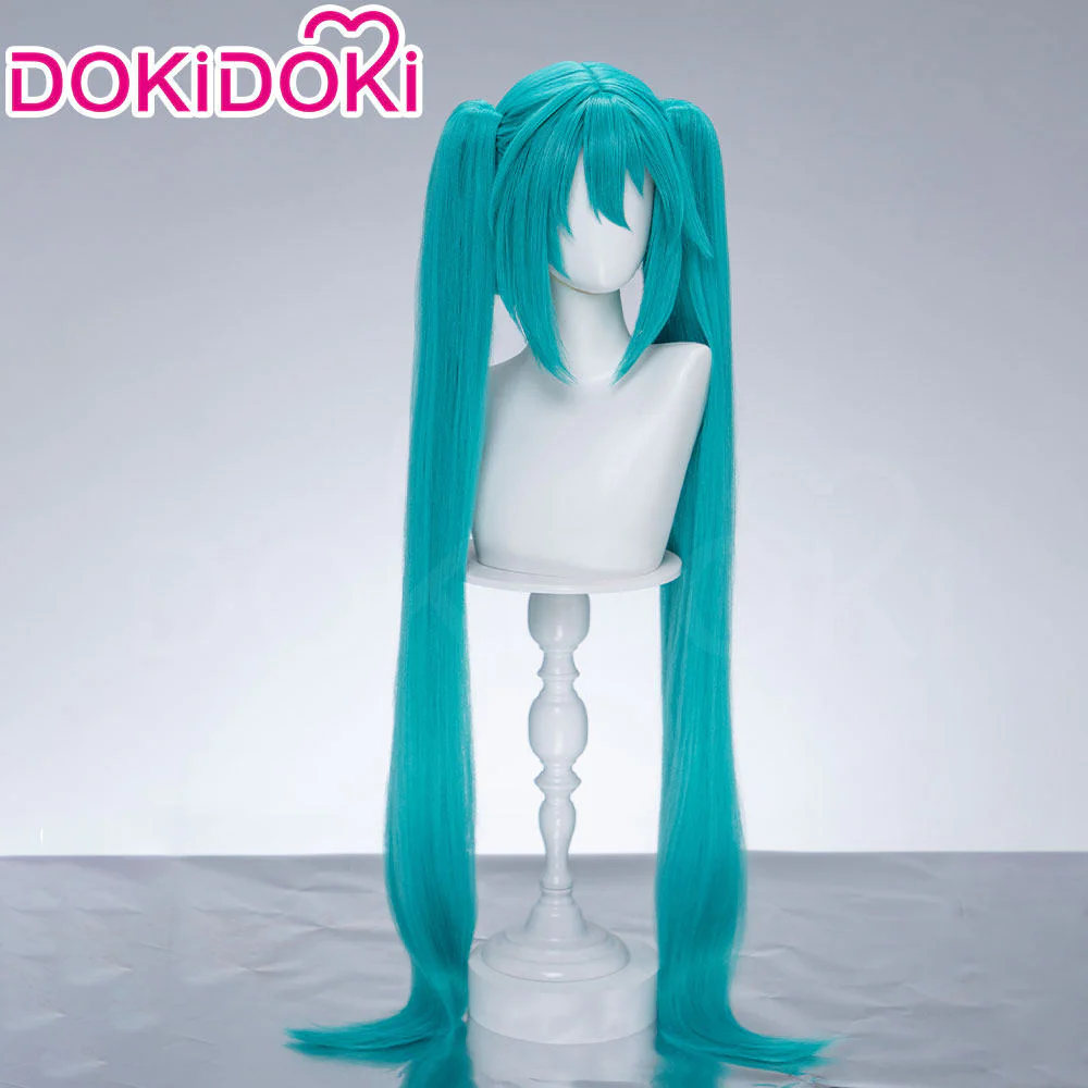 【Partially Ready For Ship】【Holographic Shimmer Fiber】【Pre Crimped】【100 CM】DokiDoki Cosplay Wig Long Straight Green Blue Hair Twin Tails - Image 9
