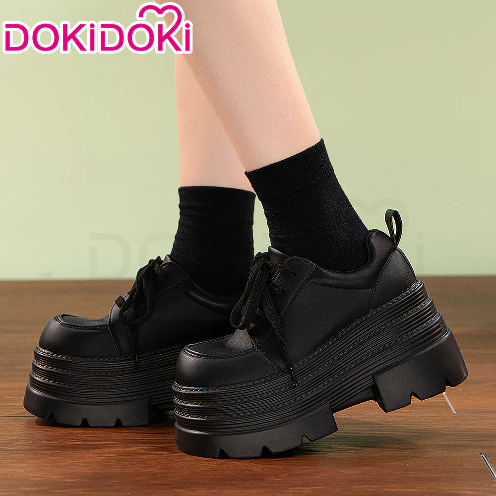【10CM】DokiDoki Height Increasing Black Shoes / Elevator Shoes Platform Shoes - Image 3