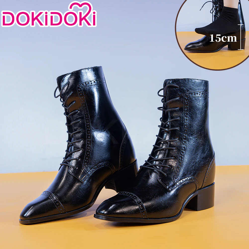 【Partially Ready For Ship】【15CM】DokiDoki Height Increasing Shoes / Elevator Shoes Black / Red Sole Bottom Leather Shoes - Image 4