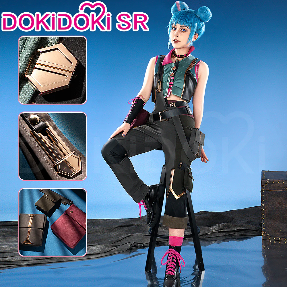 【Ready For Ship】【Last Batch】【Size S-3XL】DokiDoki-SR Game Cosplay Jinxx Costume High Bun Powderr