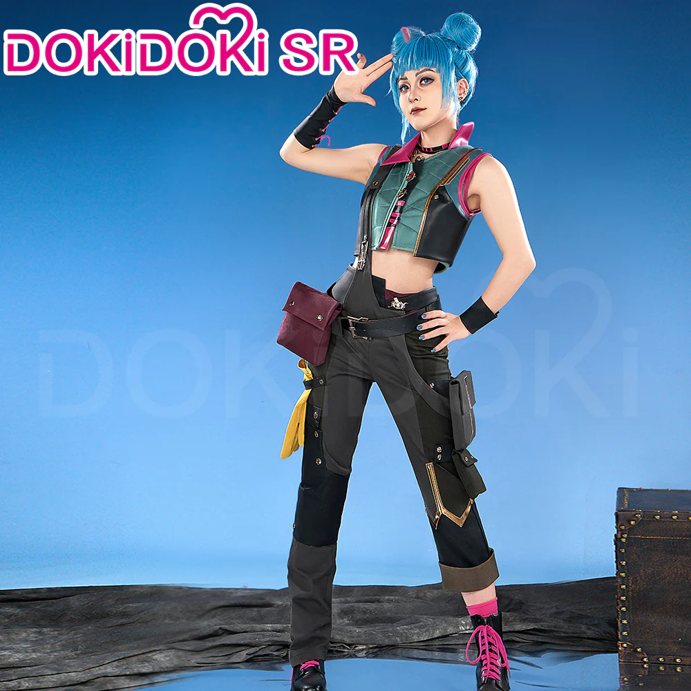 【Ready For Ship】【Last Batch】【Size S-3XL】DokiDoki-SR Game Cosplay Jinxx Costume High Bun Powderr - Image 2