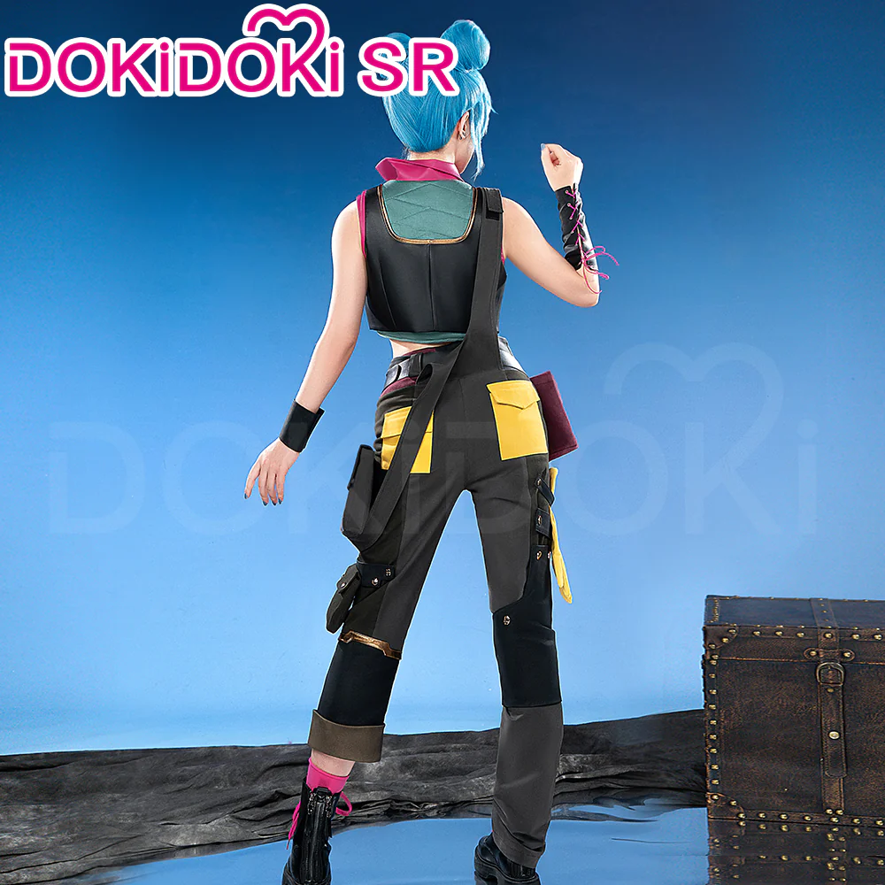 【Ready For Ship】【Last Batch】【Size S-3XL】DokiDoki-SR Game Cosplay Jinxx Costume High Bun Powderr - Image 3