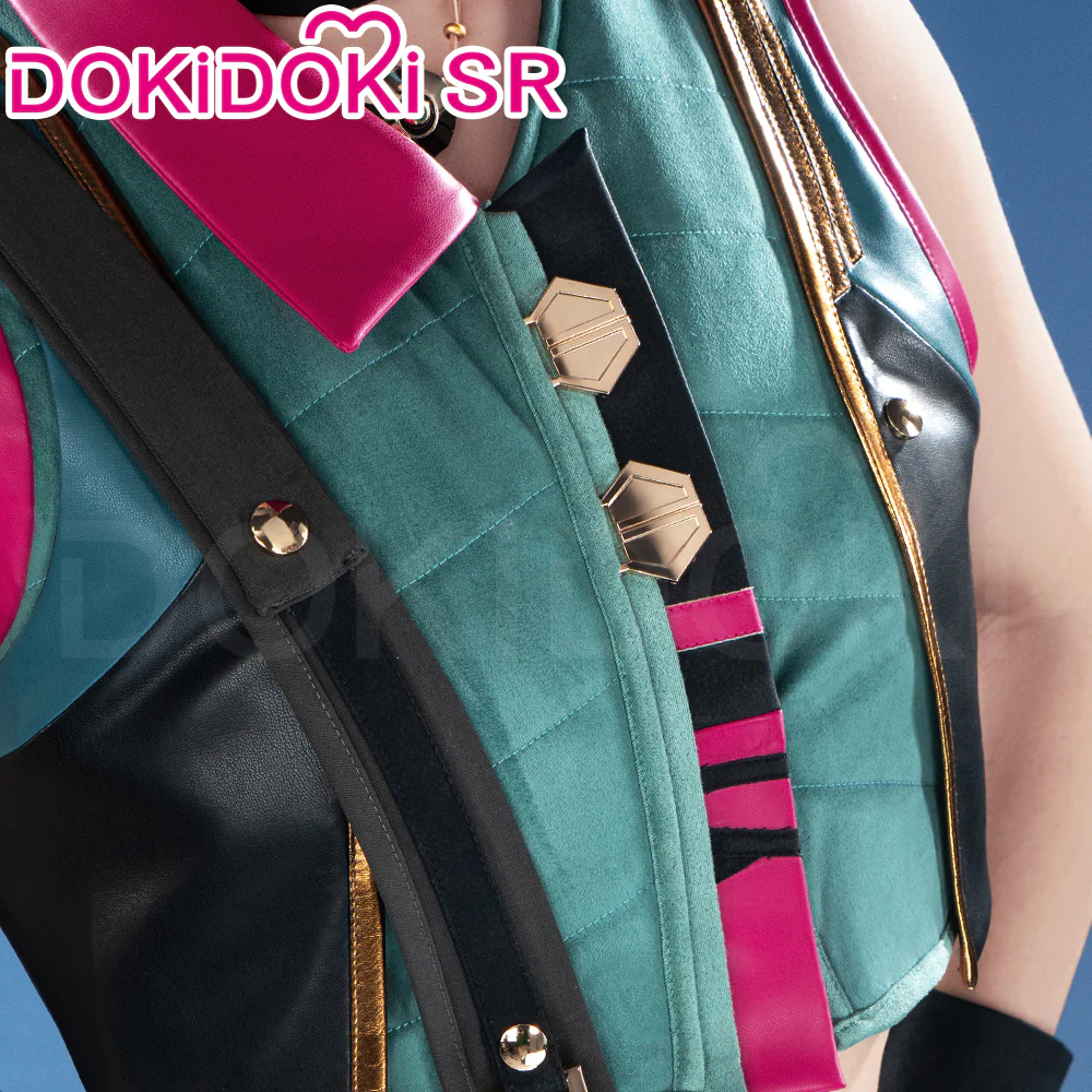【Ready For Ship】【Last Batch】【Size S-3XL】DokiDoki-SR Game Cosplay Jinxx Costume High Bun Powderr - Image 4