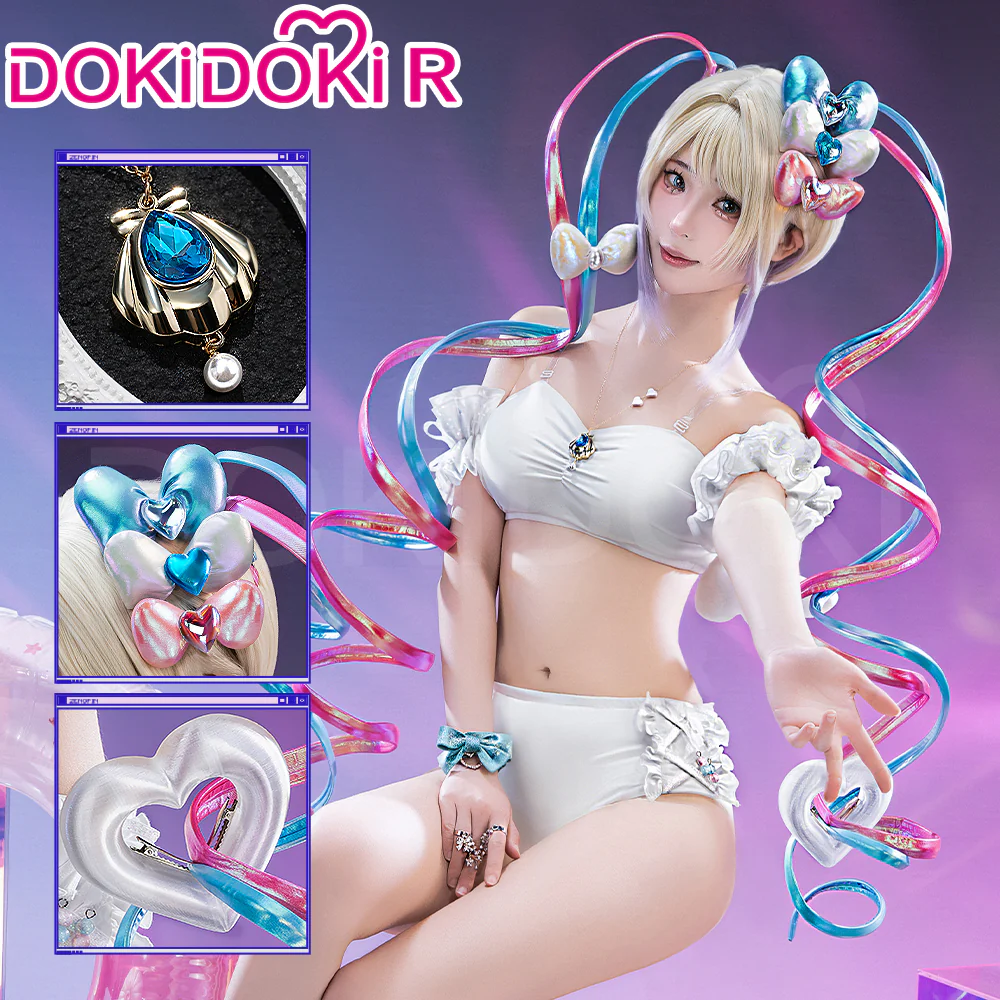 【Size S-3XL】DokiDoki-R Game NEEDY GIRL OVERDOSE Cosplay KAngel Cospaly Costume Birthday 2025 Swimsuit Cute