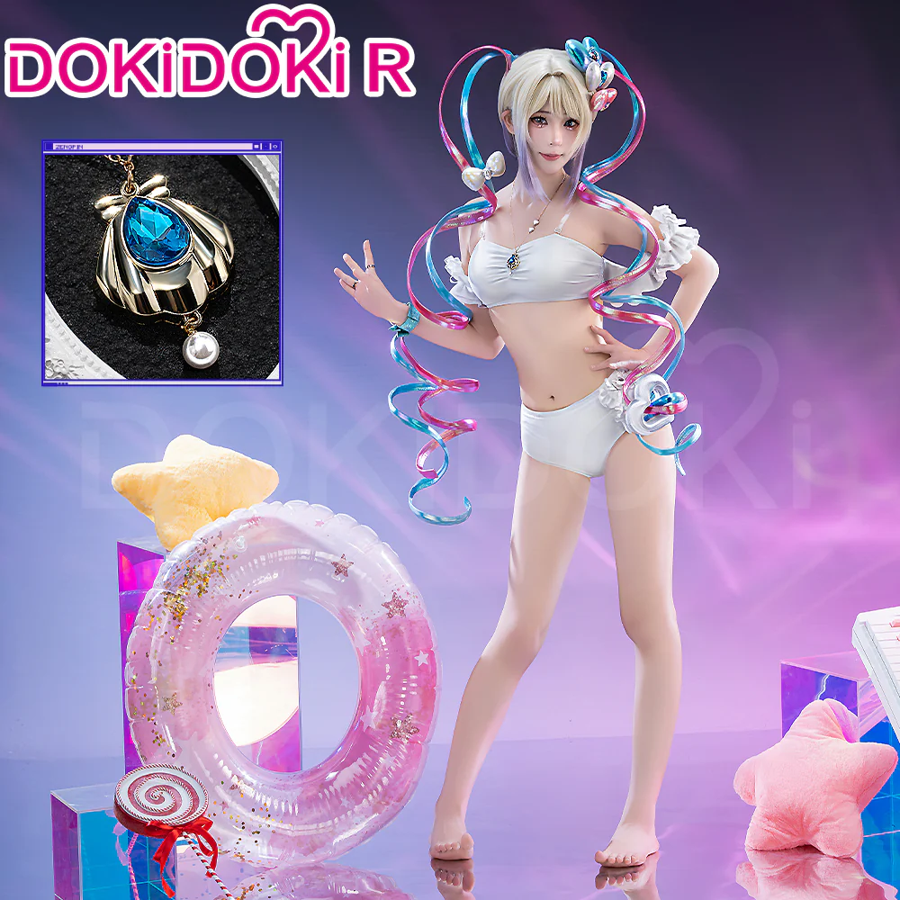 【Size S-3XL】DokiDoki-R Game NEEDY GIRL OVERDOSE Cosplay KAngel Cospaly Costume Birthday 2025 Swimsuit Cute - Image 2