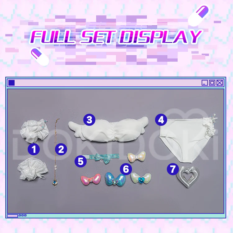 【Size S-3XL】DokiDoki-R Game NEEDY GIRL OVERDOSE Cosplay KAngel Cospaly Costume Birthday 2025 Swimsuit Cute - Image 7