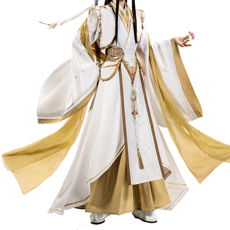 【Partially Ready For Ship】DokiDoki-SR Anime Heaven Official's Blessing Cosplay Xie Lian Tian Guan Ci Fu Cosplay Ancientry Crown Prince ver Cosplay White Gold XieLian TGCF - Image 5