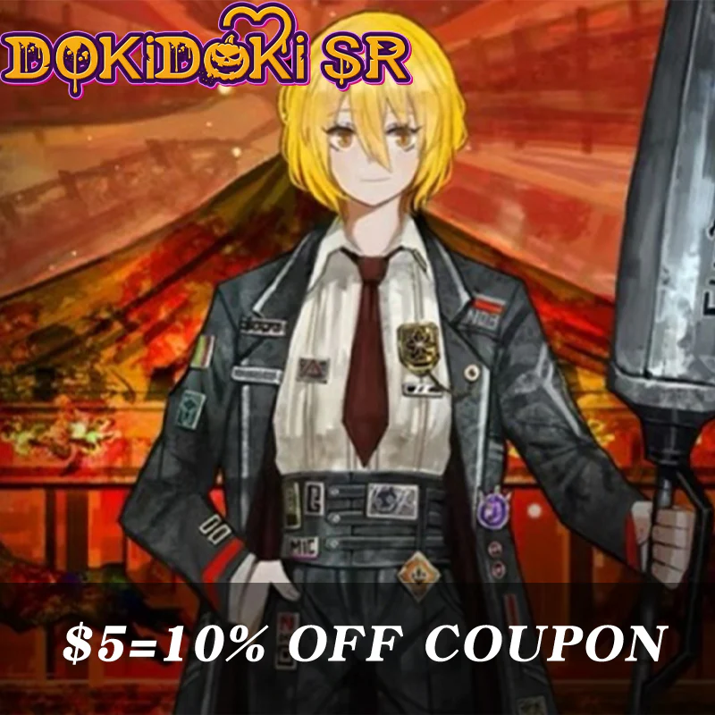 $5 Deposit =10% OFF Coupon DokiDoki-SR Game Cosplay Black Suit Costume Women Halloween