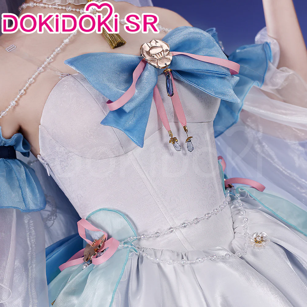 DokiDoki-SR Game Genshin Impact Cosplay Kamisato Ayaka Costume Confession Melody Doujin Wedding Dress - Image 3