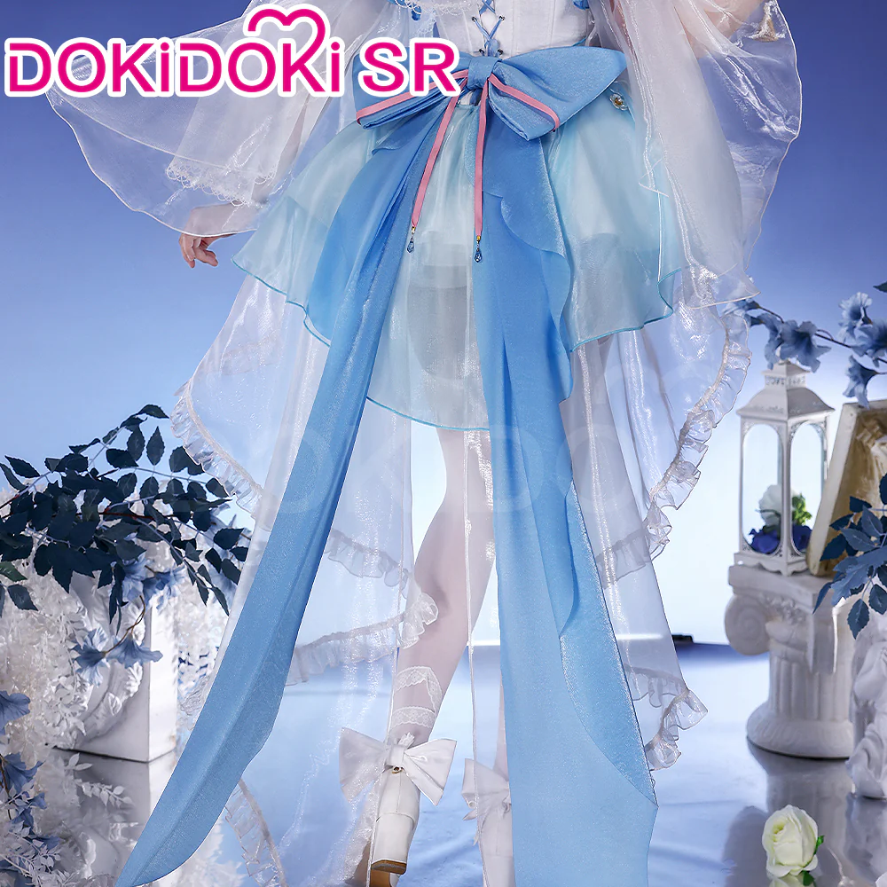 DokiDoki-SR Game Genshin Impact Cosplay Kamisato Ayaka Costume Confession Melody Doujin Wedding Dress - Image 5