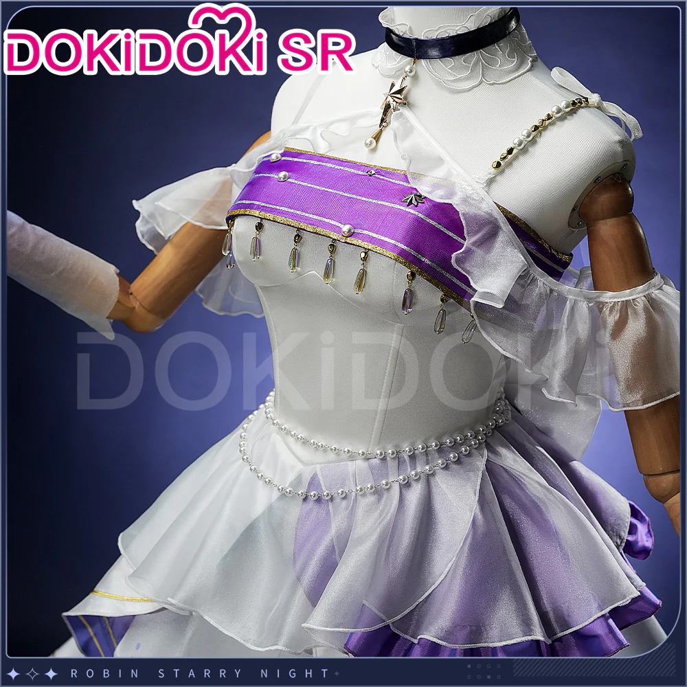 【Partially Ready For Ship】DokiDoki-SR Game Honkai: Star Rail Cosplay Robin Costume Starry Night Doujin Dress - Image 3
