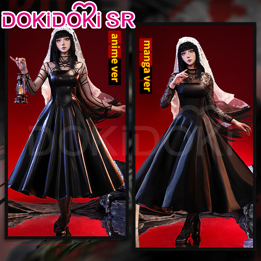 【Ready For Ship】DokiDoki-SR Manga Anime Cosplay Black Dress Suit Veil Women Costume