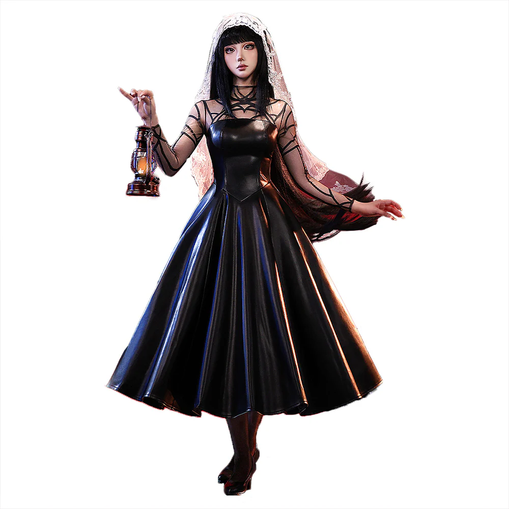 【Ready For Ship】DokiDoki-SR Manga Anime Cosplay Black Dress Suit Veil Women Costume - Image 5