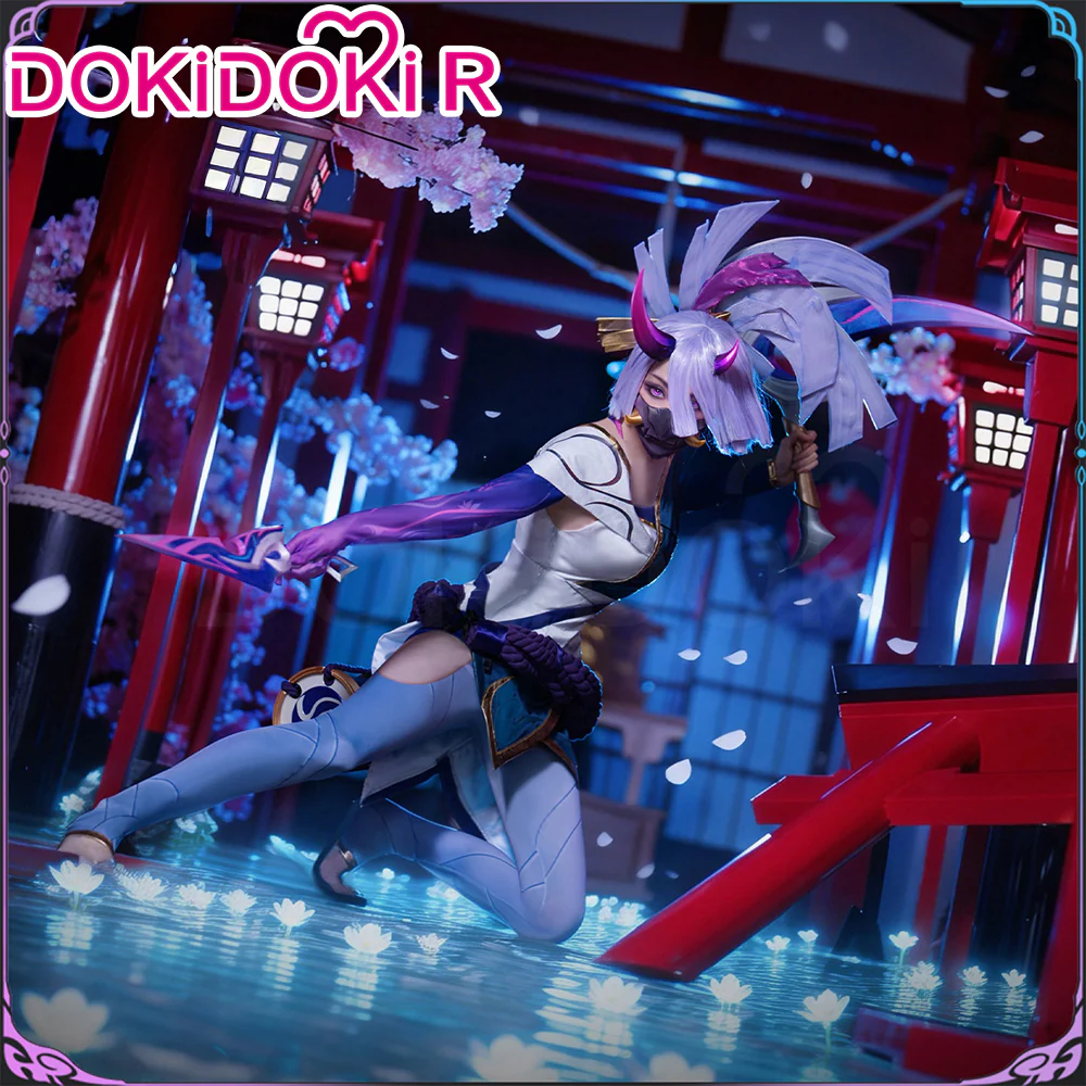 DokiDoki-R Game Cosplay Spirit Blossom Costume / Mask / Horn - Image 2