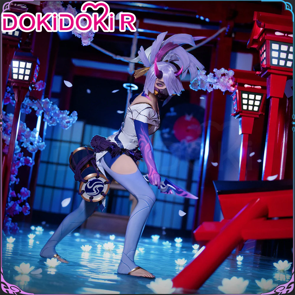 DokiDoki-R Game Cosplay Spirit Blossom Costume / Mask / Horn - Image 3