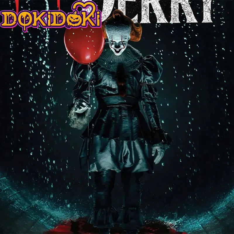 【Confirmed】$5 Deposit =10% OFF Coupon DokiDoki Movie IT: Welcome to Derry Cosplay Joker Costume Black Suit Pennywise - Image 3