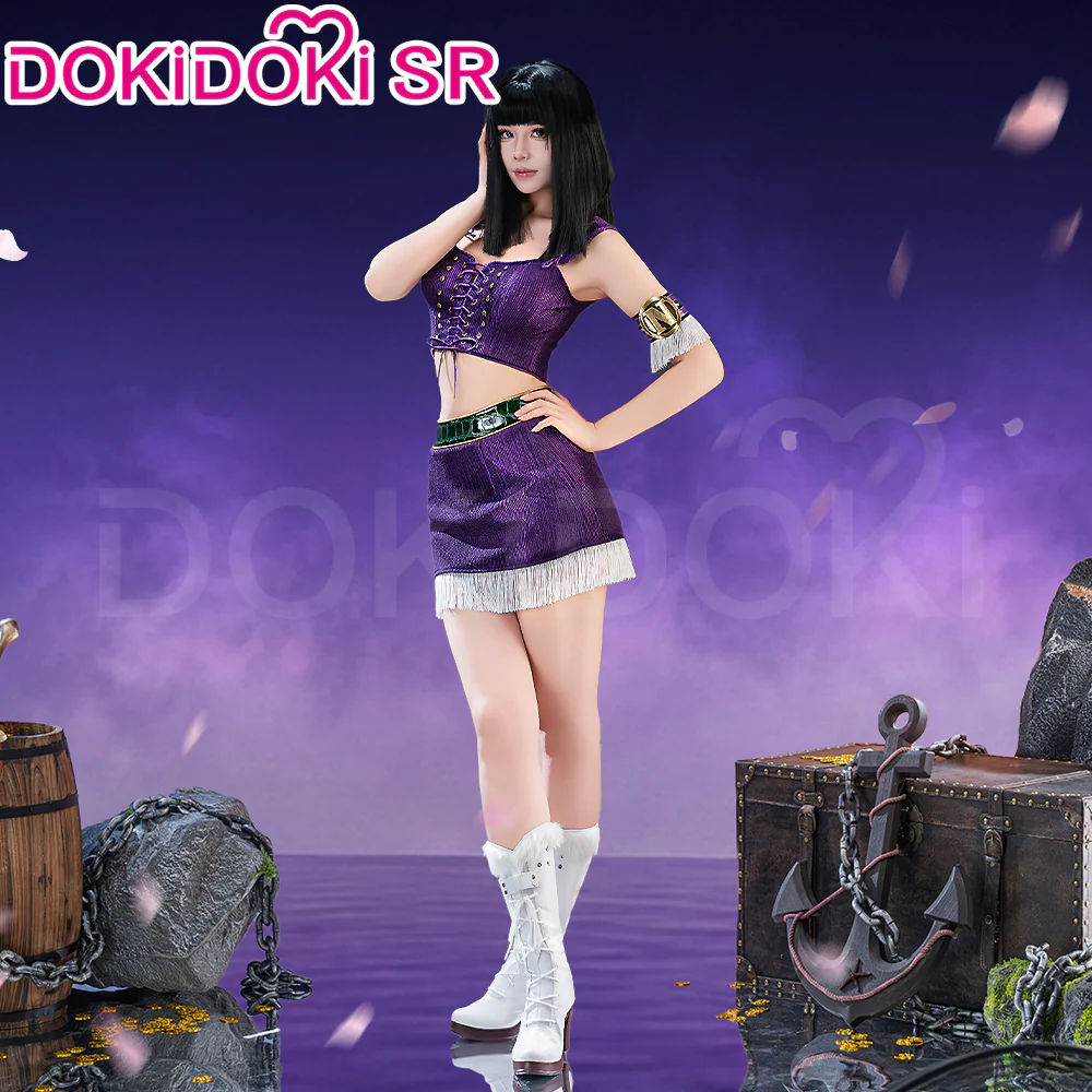 【Size S-3XL】DokiDoki-SR Anime Cosplay  Women Costume Purple White With Hat / Long Cape Live Action Version Season 2 - Image 3