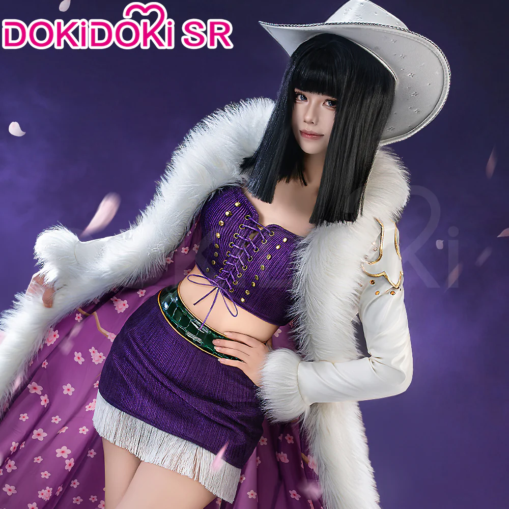 【Size S-3XL】DokiDoki-SR Anime Cosplay  Women Costume Purple White With Hat / Long Cape Live Action Version Season 2 - Image 4