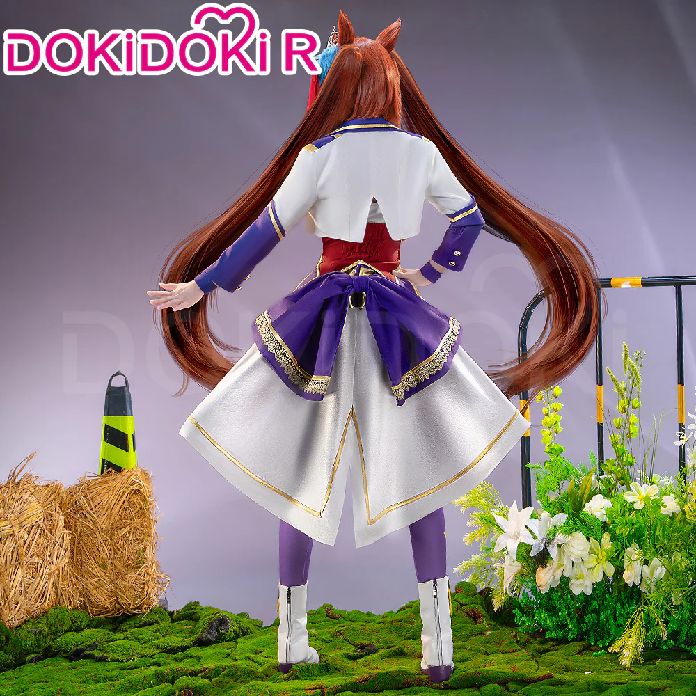 【Size XS-2XL】DokiDoki-R Anime Game Cosplay White Red Dress Costume Stage Suit - Image 3