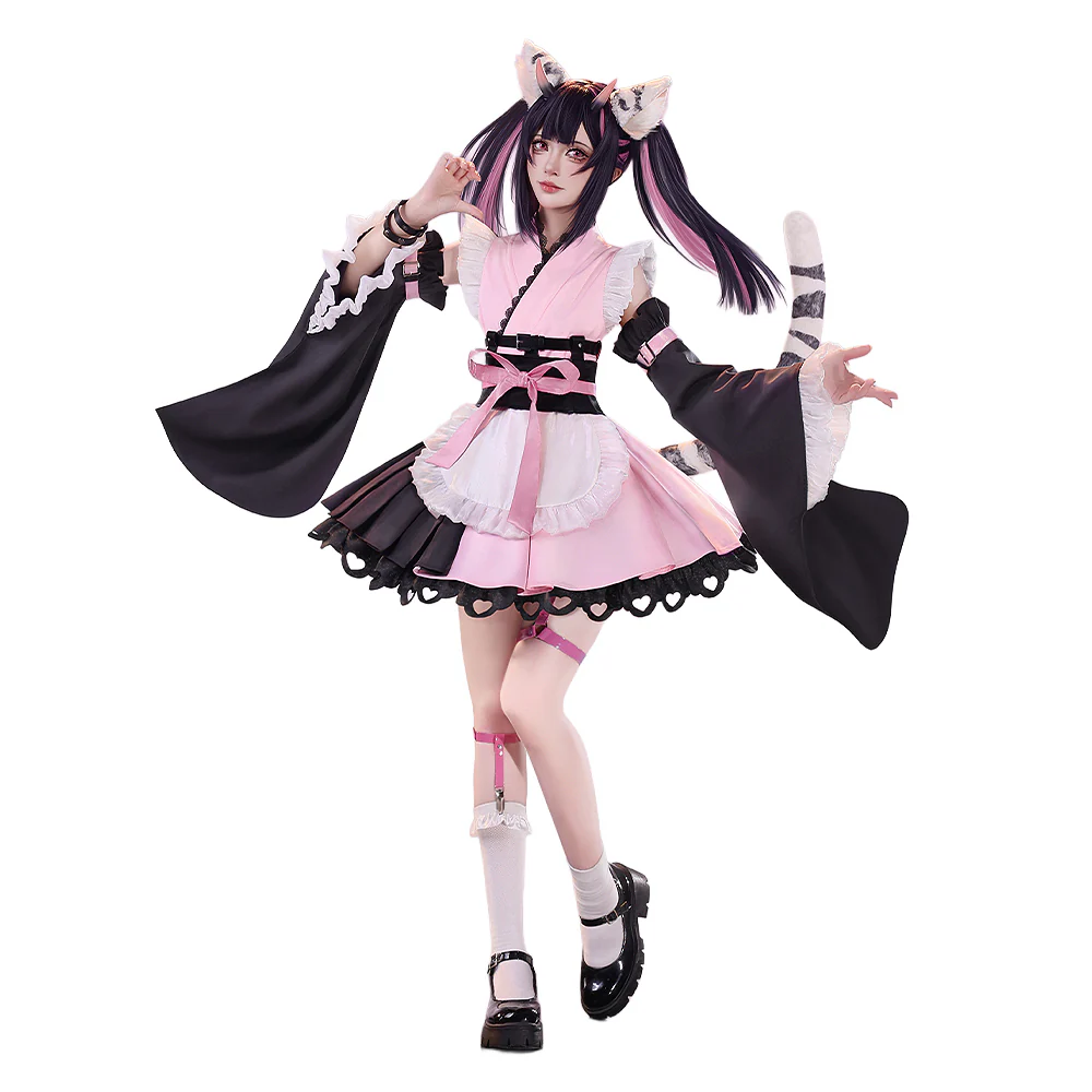 DokiDoki-SR Anime Cosmic Princess Kaguya! Cosplay Komazawa Noi Costume Cute Maid - Image 5