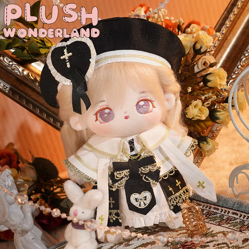 【Consignment Sales】【In Stock】PLUSH WONDERLAND Choir Black White Plushies Plush Cotton Doll Clothes 20 CM