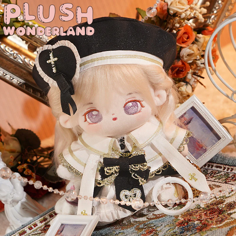 【Consignment Sales】【In Stock】PLUSH WONDERLAND Choir Black White Plushies Plush Cotton Doll Clothes 20 CM - Image 4