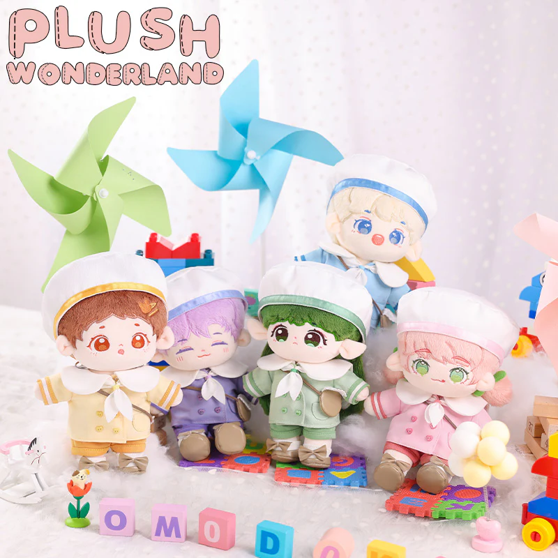 【Consignment Sales】【In Stock】PLUSH WONDERLAND Yellow / Green / Purple / Pink Preschool Uniform Cute Plushies Plush Cotton Doll Clothes 20 CM