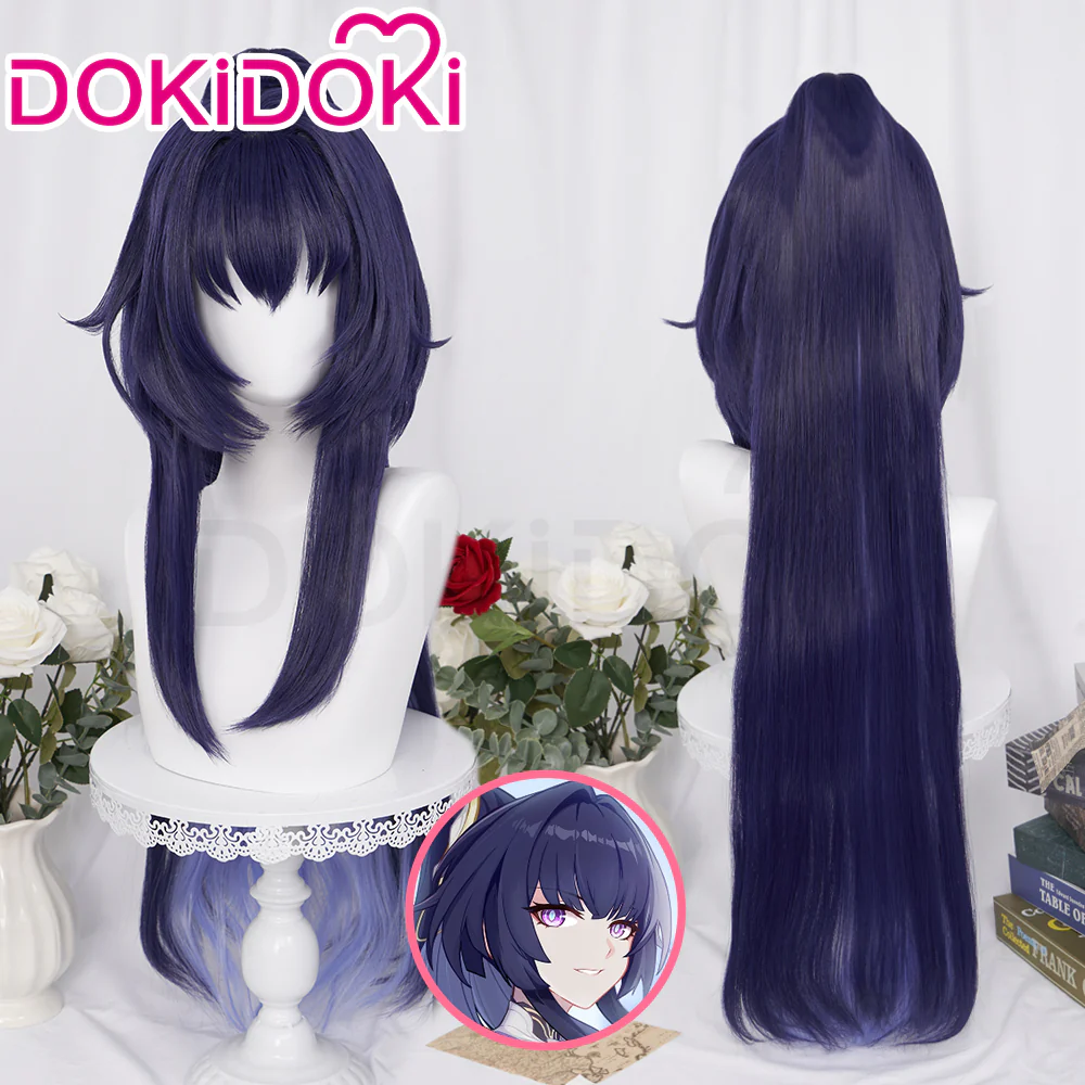 DokiDoki Game Honkai Impact 3 Cosplay Herrscher of Origin Raiden Mei Wig Long Straight Purple Hair
