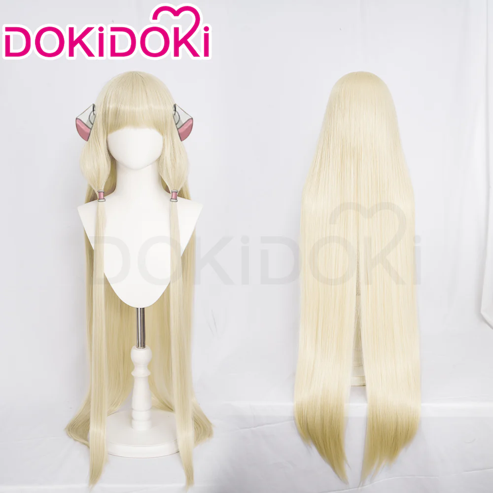 【Ready For Ship】DokiDoki Anime Chobits Cosplay Chi Wig Long Straight White Hair