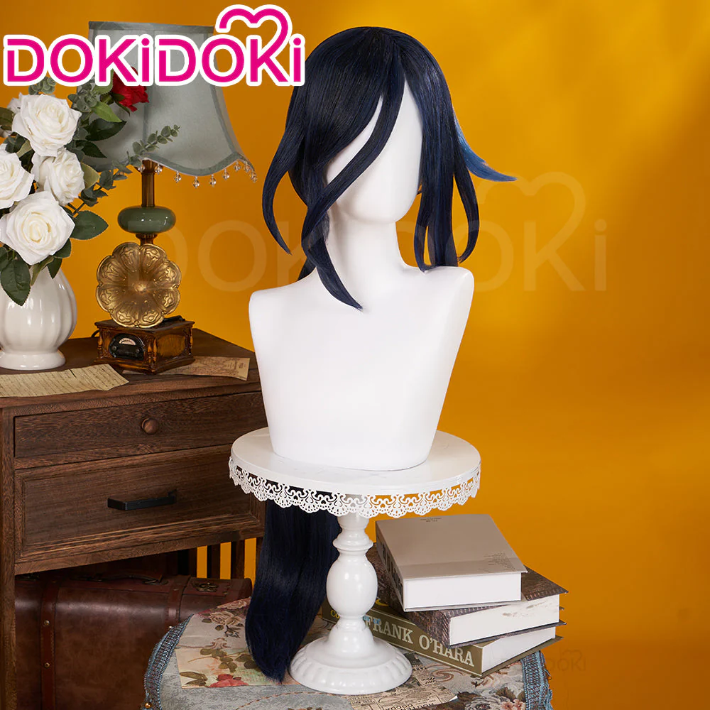 【US LOCAL SHIPPING 】DokiDoki Game Genshin Impact Cosplay Clorinde Wig Long Blue Pony Tail Fontaine - Image 3