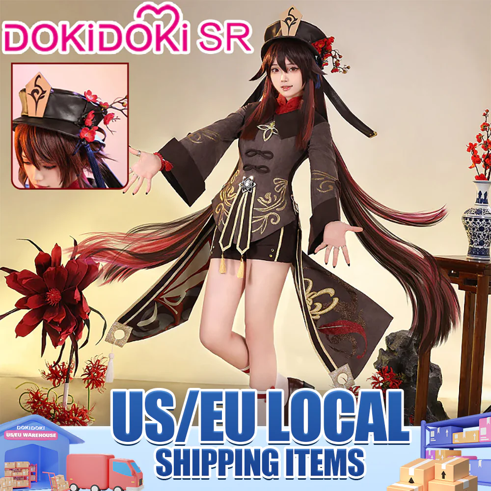 【US/EU LOCAL SHIPPING 】【Size S-XXL】DokiDoki-SR Game Genshin Impact Hutao Cosplay Costume Hu Tao Costume / Wig Halloween - Image 2