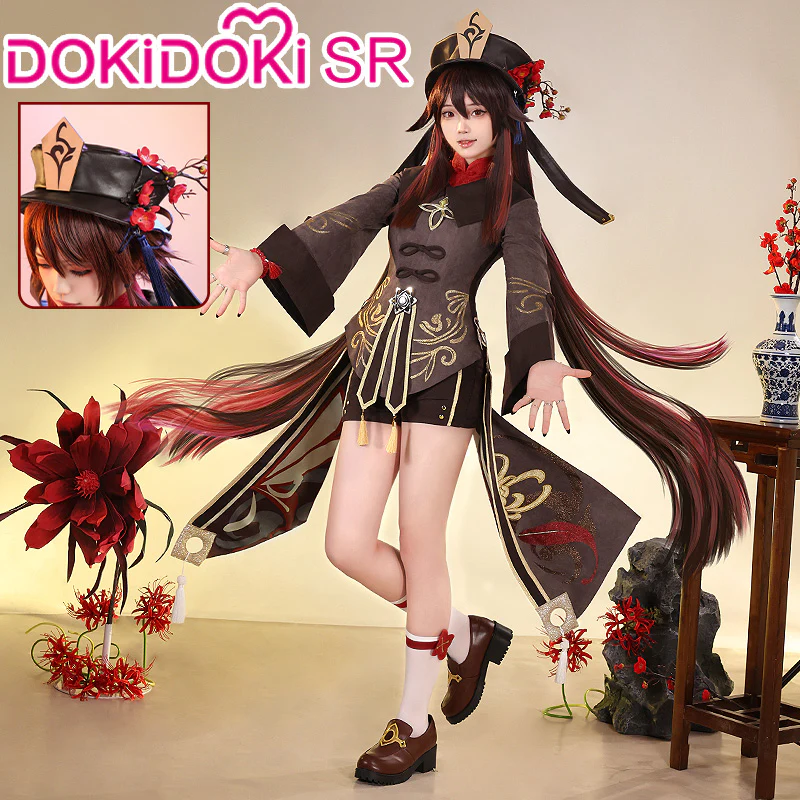 【US/EU LOCAL SHIPPING 】【Size S-XXL】DokiDoki-SR Game Genshin Impact Hutao Cosplay Costume Hu Tao Costume / Wig Halloween - Image 3