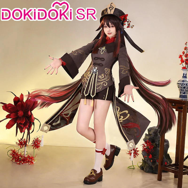 【US/EU LOCAL SHIPPING 】【Size S-XXL】DokiDoki-SR Game Genshin Impact Hutao Cosplay Costume Hu Tao Costume / Wig Halloween - Image 4