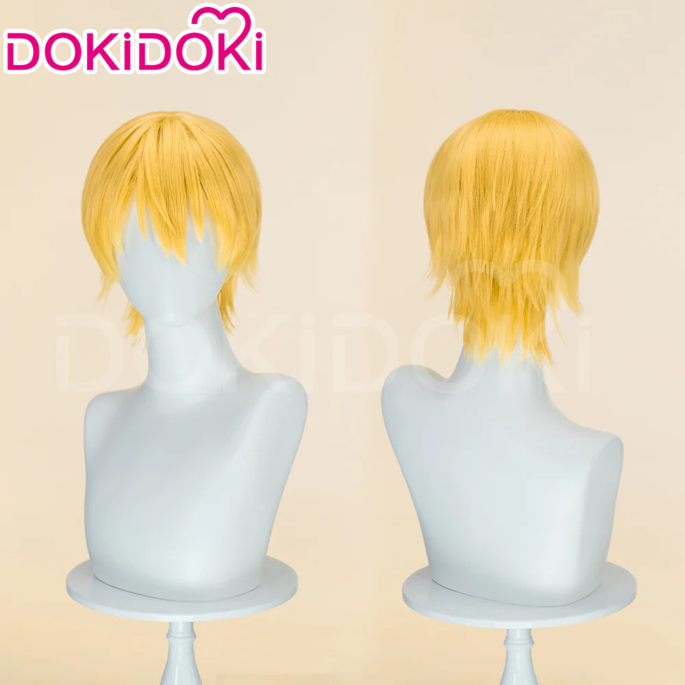 【Ready For Ship】DokiDoki Anime Kuroko's Basketball Cosplay Kise Ryota Wig Short Straight Yellow Men Hair