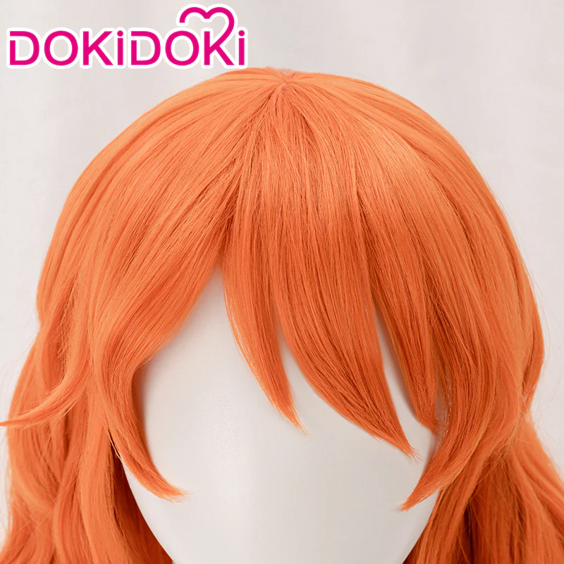 【Ready For Ship】DokiDok Anime Cosplay Short/ Long Orange Wig / Tattoo Sticker - Image 5