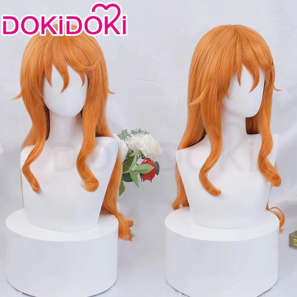 【Ready For Ship】DokiDok Anime Cosplay Short/ Long Orange Wig / Tattoo Sticker - Image 7