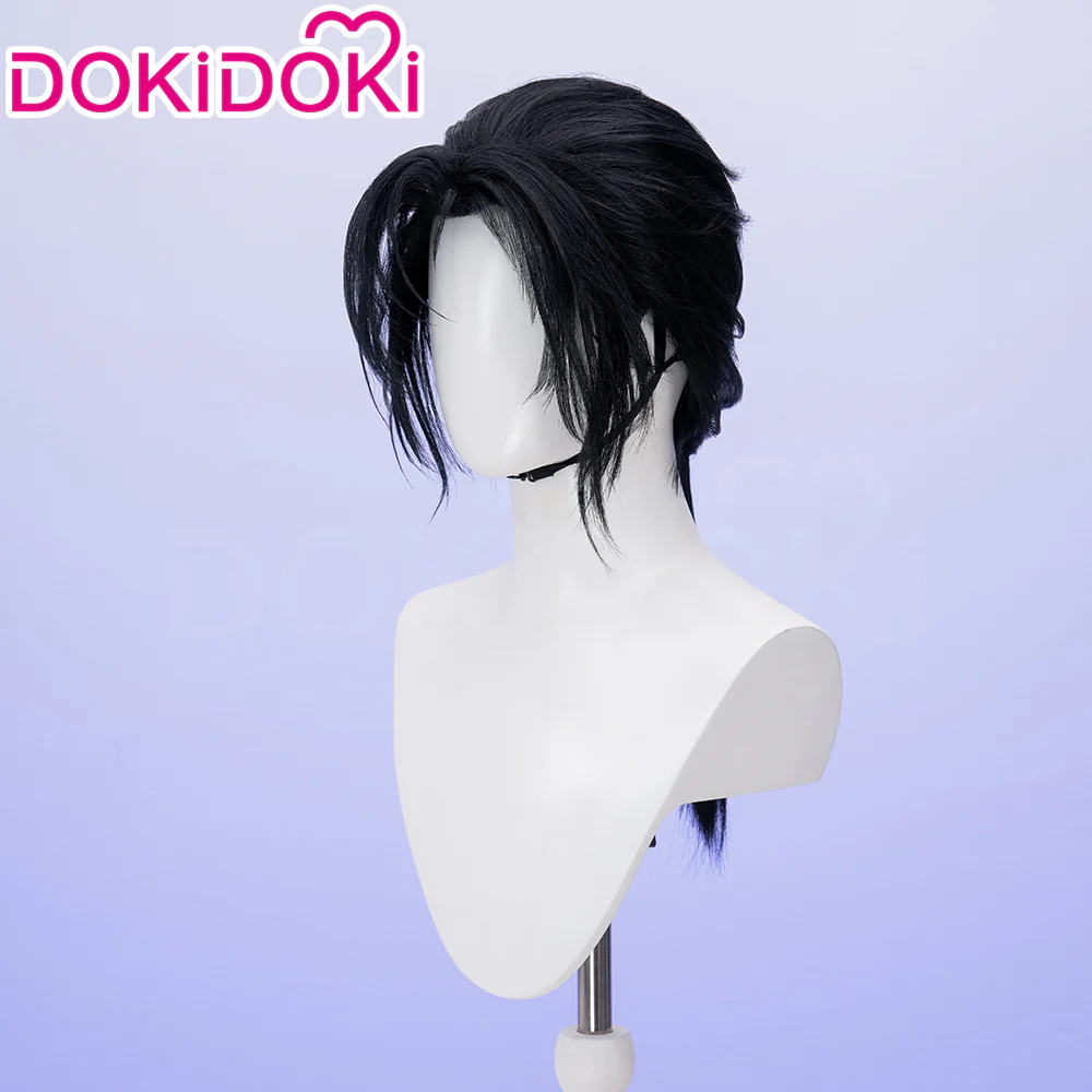 【Ready For Ship】DokiDok Game Where Winds Meet Cosplay Jiang Yan Wig Long Straight Black Hair Ponytail Jiangyan - Image 2
