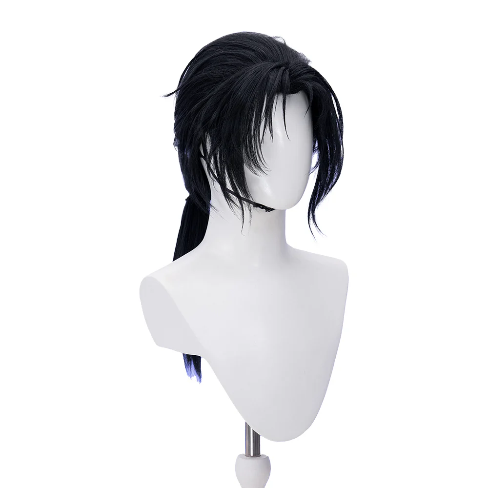 【Ready For Ship】DokiDok Game Where Winds Meet Cosplay Jiang Yan Wig Long Straight Black Hair Ponytail Jiangyan - Image 4