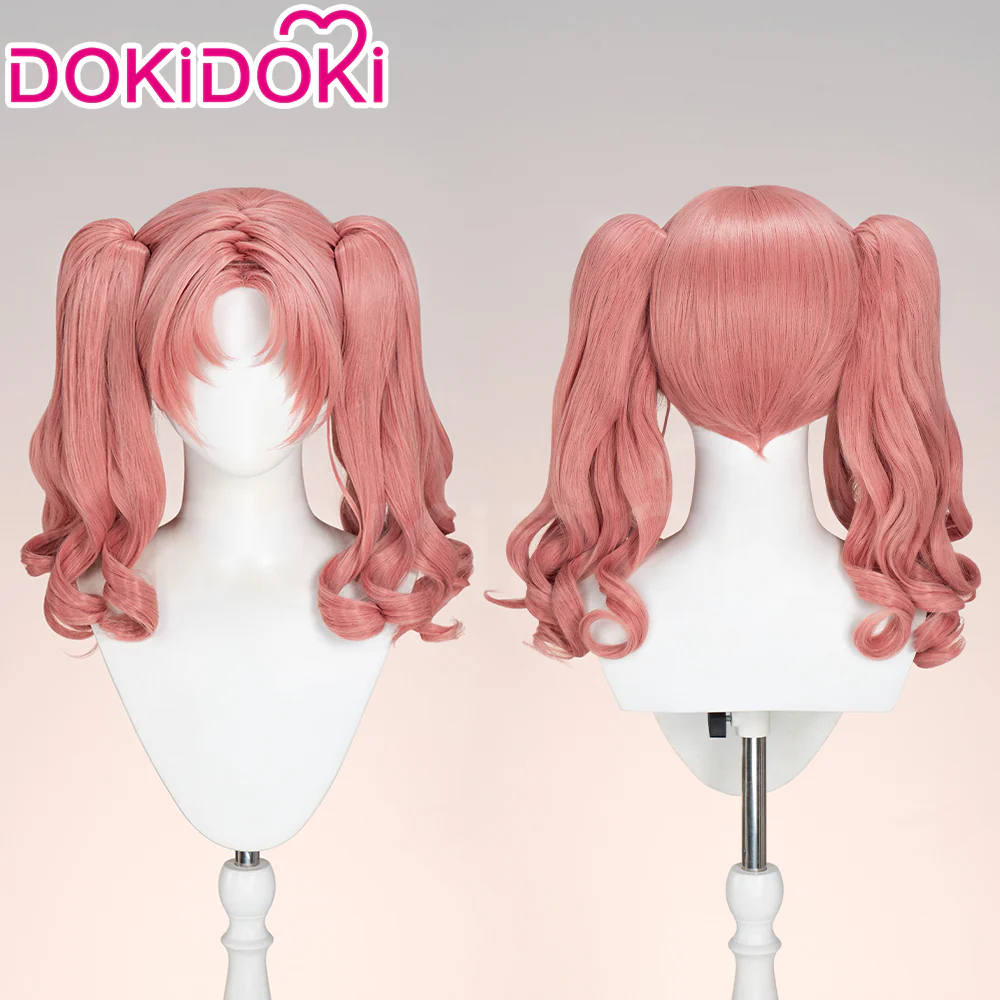【Ready For Ship】DokiDoki Anime A Certain Scientific Railgun Cosplay Shirai Kuroko Wig Long Curly Brown Hair Twin Ponytails