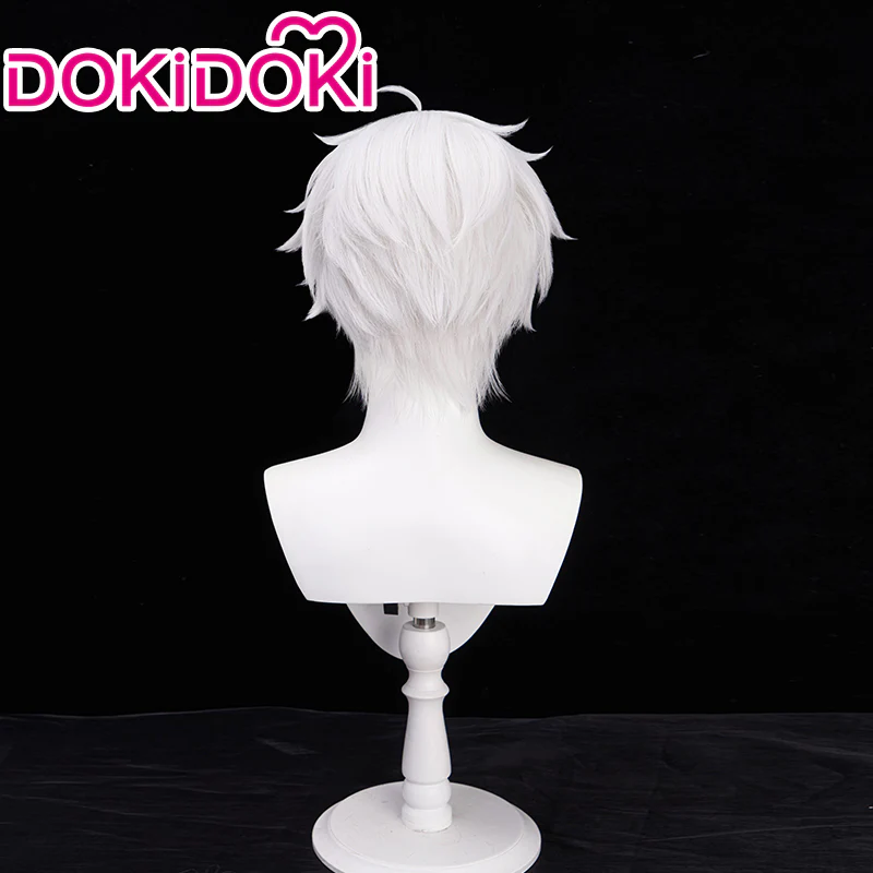 【Ready For Ship】DokiDoki Anime  Cosplay Wig Short Straight White Hair - Image 2