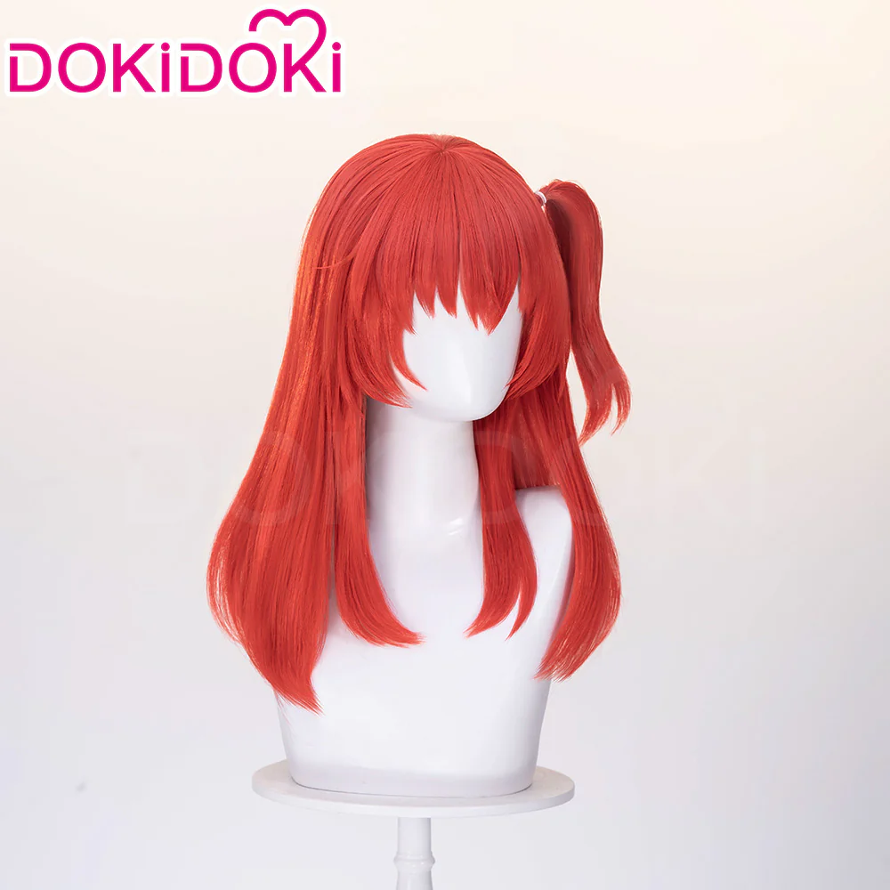 【Ready For Ship】DokiDoki Anime Bocchi the Rock! Cosplay Kita Ikuyo Wig Long Straight Red Hair Braids Kessoku Band - Image 3