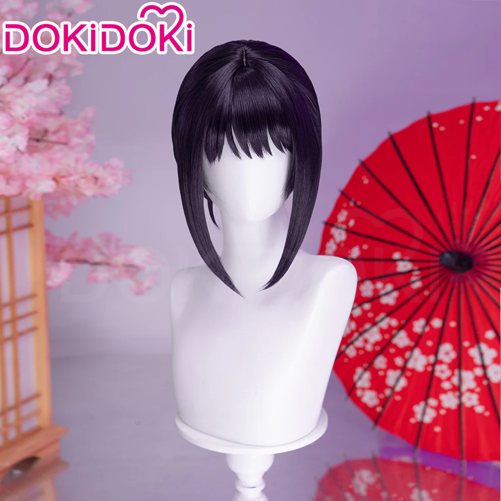 【Ready For Ship】DokiDoki Anime Cosmic Princess Kaguya! Cosplay Iroha Sakayori Wig Short Purple Blue Hair Bun - Image 9