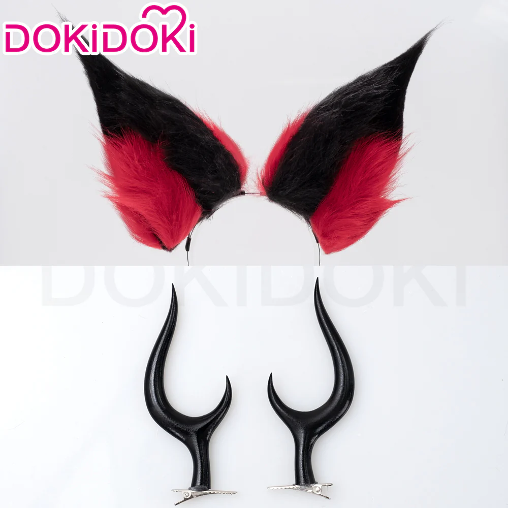 【Ready For Ship】DokiDoki Anime Cosplay Wig / Glasses / Ears / Headpieces Short Red Black / Black Gloves Red Nails - Image 14
