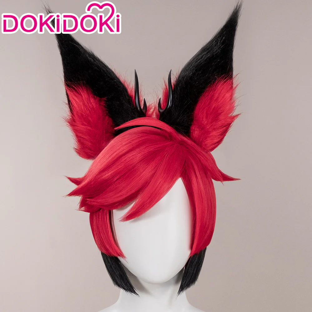 【Ready For Ship】DokiDoki Anime Cosplay Wig / Glasses / Ears / Headpieces Short Red Black / Black Gloves Red Nails - Image 4