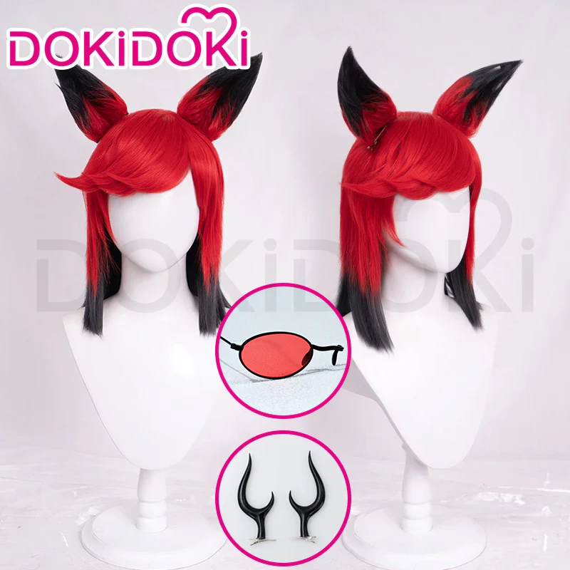【Ready For Ship】DokiDoki Anime Cosplay Wig / Glasses / Ears / Headpieces Short Red Black / Black Gloves Red Nails - Image 7