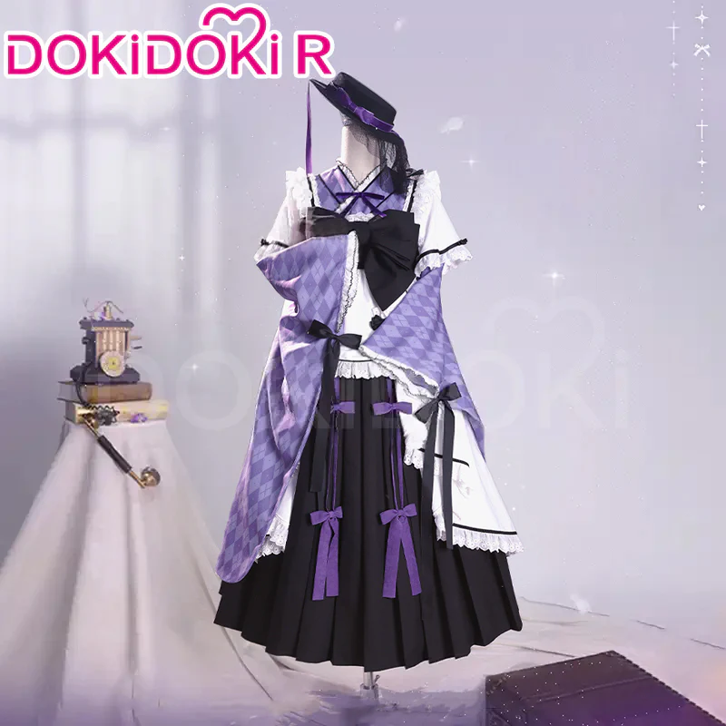 DokiDoki-R Anime Cosplay Costume Dress Maid Uiform Purple / Pink - Image 3