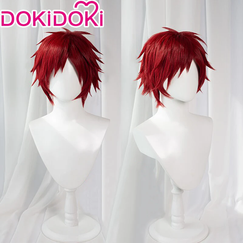 DokiDoki Anime Cosplay Wig Short Red Hair