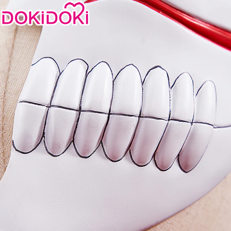 【In Stock】DokiDoki Anime Cosplay Mask Props White Red - Image 3