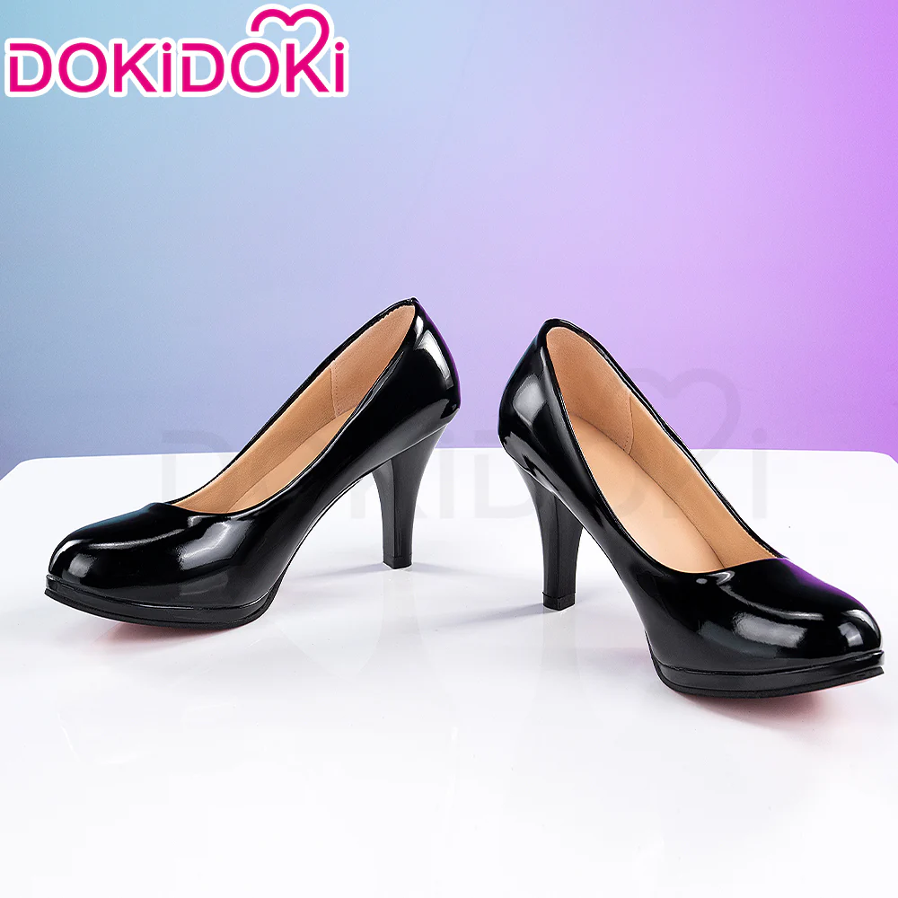 DokiDoki Anime Cosplay Shoes White / Black Leather Shoes - Image 2